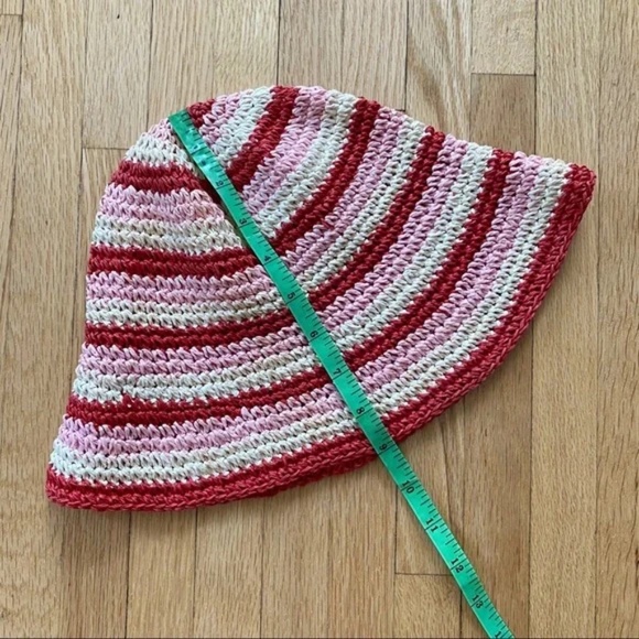 Striped Woven Jute Bucket Hat – OS Kids - Picture 3 of 4